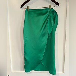 Elegant Green Wrap Skirt